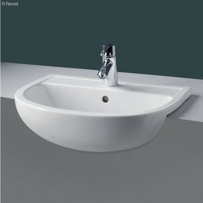 Fienza RAK Compact Semi - Recessed Basin White - Sydney Home Centre