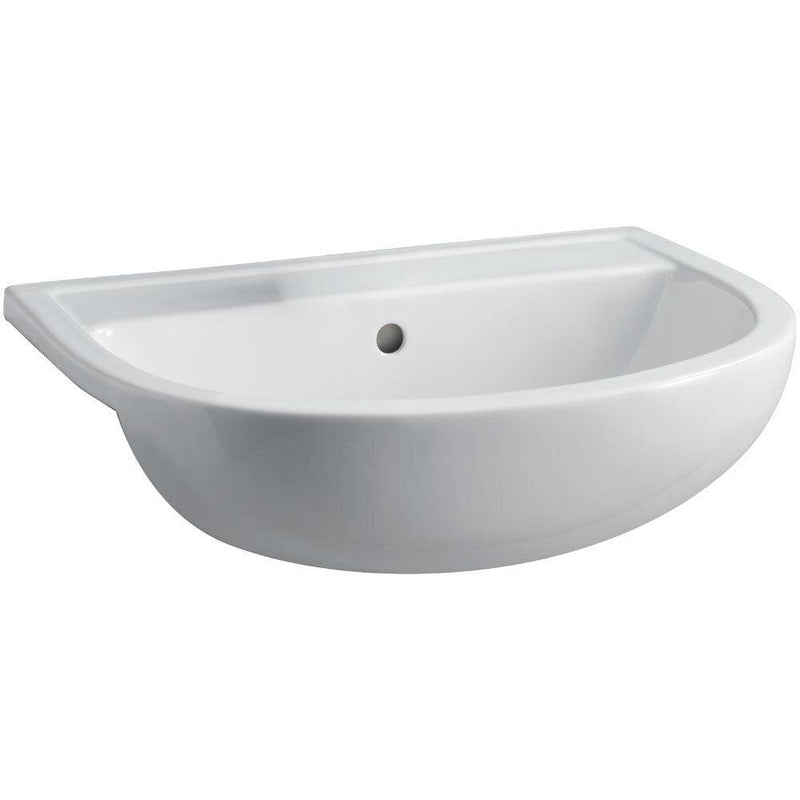 Fienza RAK Compact Semi - Recessed Basin White - Sydney Home Centre