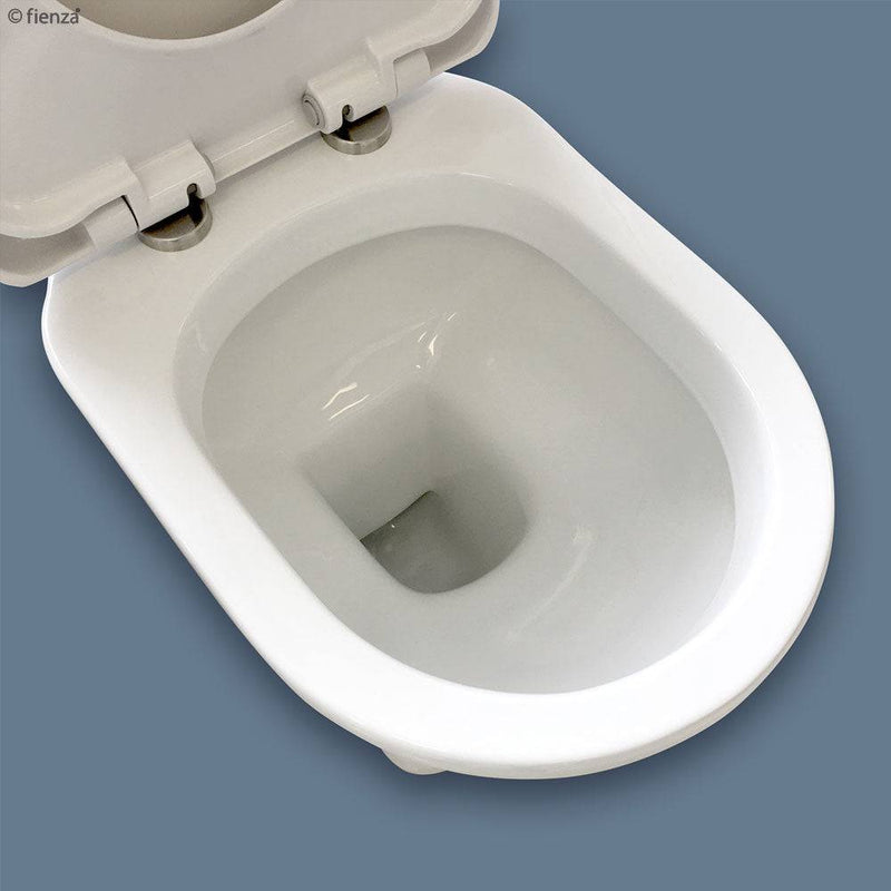 Fienza RAK Washington Close-Coupled Toilet Suite P Trap White - Sydney Home Centre