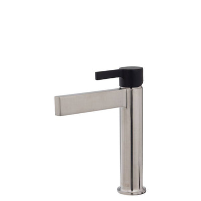 Fienza Sansa Basin Mixer Brushed Nickel & Matte Black - Sydney Home Centre