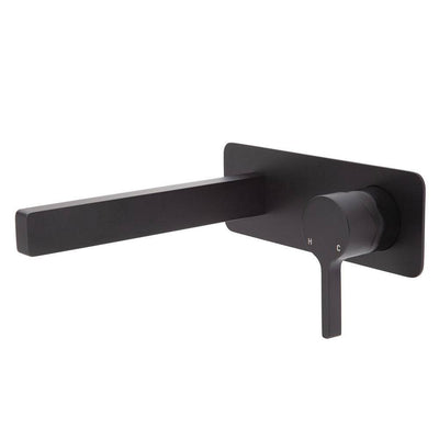 Fienza Sansa Basin Wall Mixer Set Matte Black - Sydney Home Centre