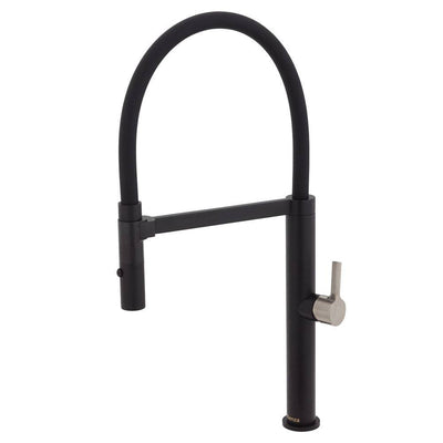 Fienza Sansa Pull Down Sink Mixer Matte Black & Brushed Nickel - Sydney Home Centre