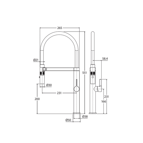 Fienza Sansa Pull Down Sink Mixer Matte Black - Sydney Home Centre