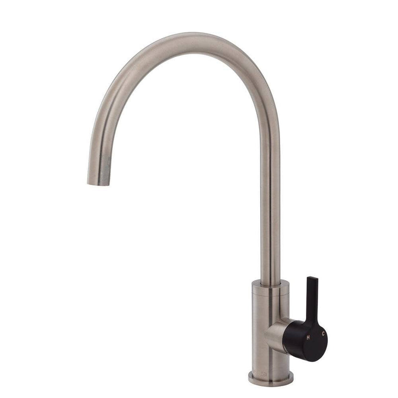 Fienza Sansa Sink Mixer Brushed Nickel & Matte Black - Sydney Home Centre