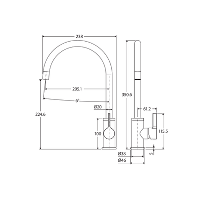 Fienza Sansa Sink Mixer Chrome - Sydney Home Centre