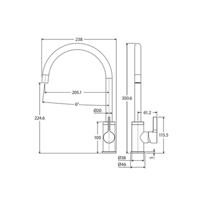 Fienza Sansa Sink Mixer Gun Metal - Sydney Home Centre