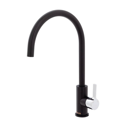 Fienza Sansa Sink Mixer Matte Black & Chrome - Sydney Home Centre