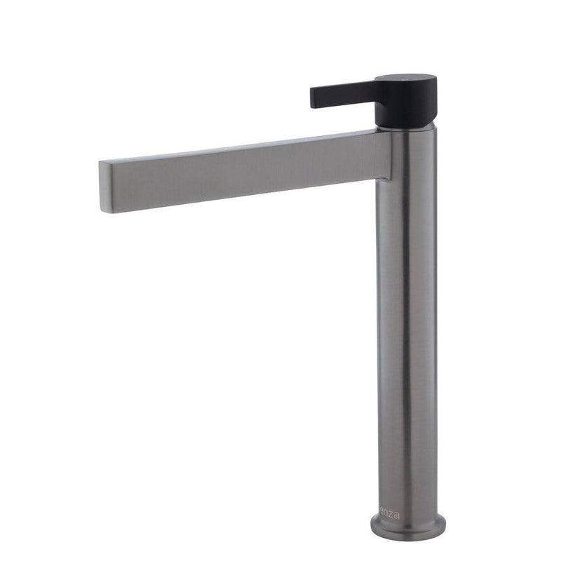 Fienza Sansa Tall Basin Mixer Gun Metal & Matte Black - Sydney Home Centre