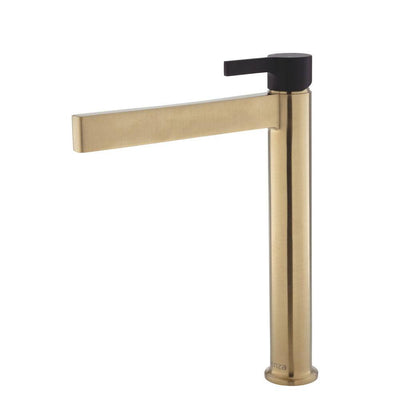 Fienza Sansa Tall Basin Mixer Urban Brass & Matte Black - Sydney Home Centre