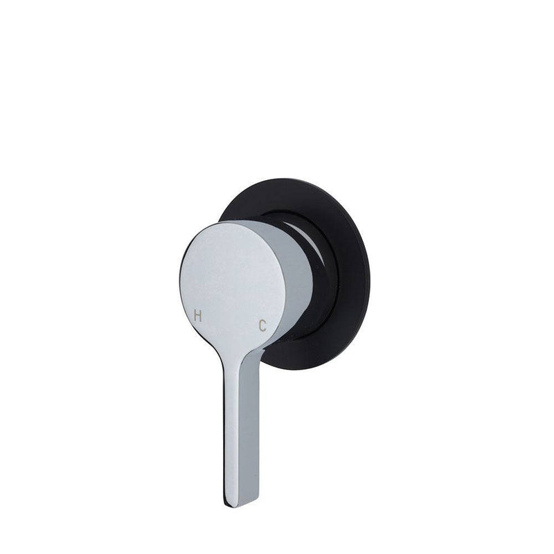 Fienza Sansa Wall Mixer Chrome & Matte Black - Sydney Home Centre