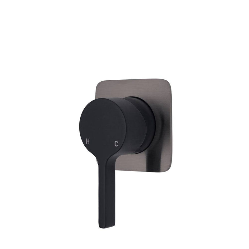 Fienza Sansa Wall Mixer Matte Black & Gun Metal - Sydney Home Centre