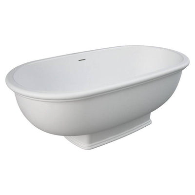 Fienza Washington Matte White Stone Bath With Overflow - Sydney Home Centre