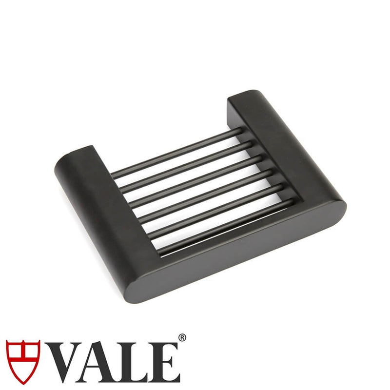 Vale Fluid Stainless Steel Soap Basket Dish Matte Black - Sydney Home Centre