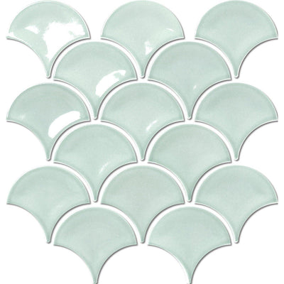 Foam Light Green Gloss Glazed Porcelain Fishscale - Sydney Home Centre