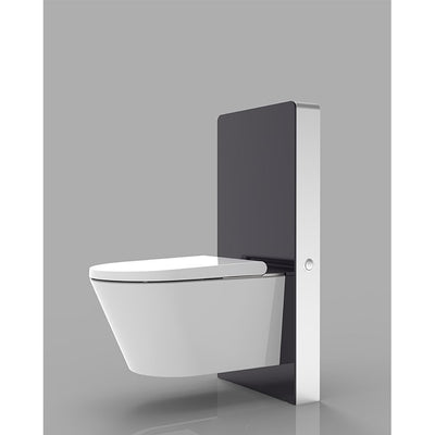 Gallaria Alta Column+ Wall Hung Toilet Suite With Intelligent Bidet Seat White & Black - Sydney Home Centre