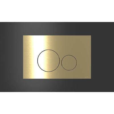 Gallaria Circo Mechanical Push Button Flush Plate Brushed Brass - Sydney Home Centre