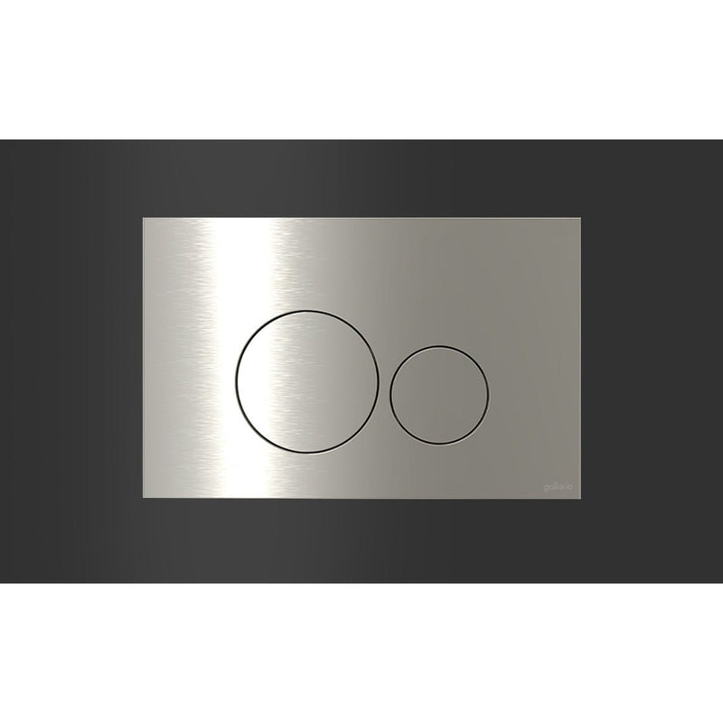 Gallaria Circo Mechanical Push Button Flush Plate Brushed Nickel - Sydney Home Centre