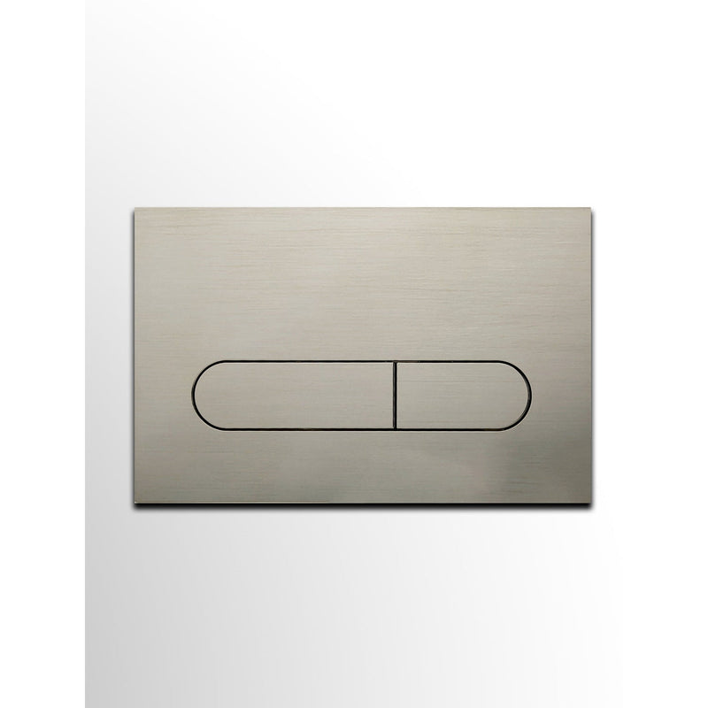 Gallaria Enero Mechanical Push Button Flush Plate Brushed Nickel - Sydney Home Centre