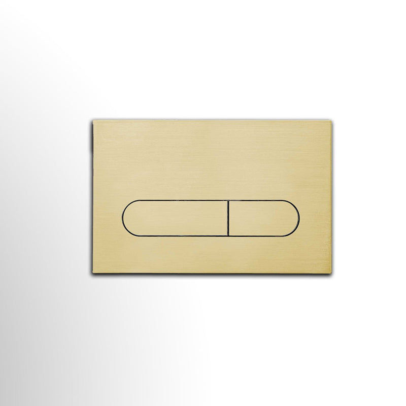 Gallaria Enzo Mechanical Push Button Flush Plate Brushed Brass - Sydney Home Centre
