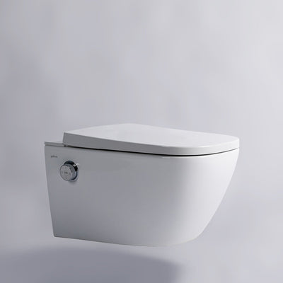 Gallaria LenzaComfort+ Wall Hung Toilet Pan With Intelligent Bidet Seat White - Sydney Home Centre