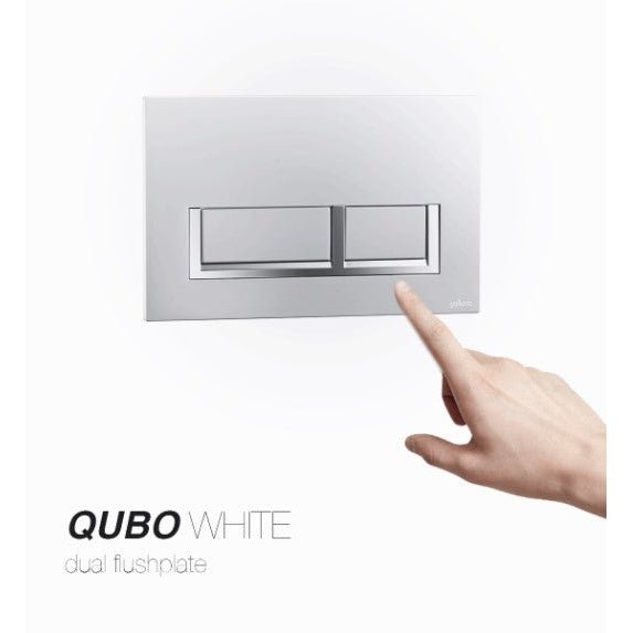 Gallaria Qubo Mechanical Push Button Flush Plate White - Sydney Home Centre