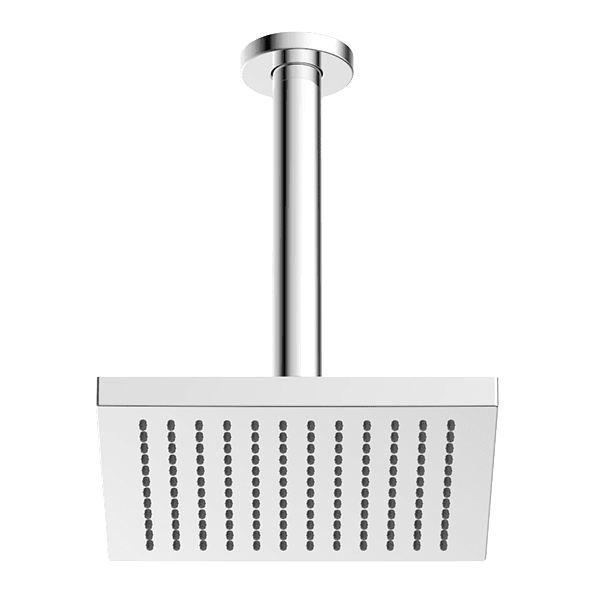 Gareth Ashton ABS 200mm Square Shower Head With 200mm Ceiling Dropper Chrome - Sydney Home Centre