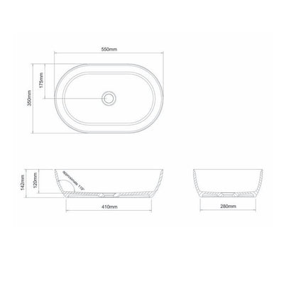 Gareth Ashton Formosa ClearStone Matt Basin With Chrome Waste White - Sydney Home Centre