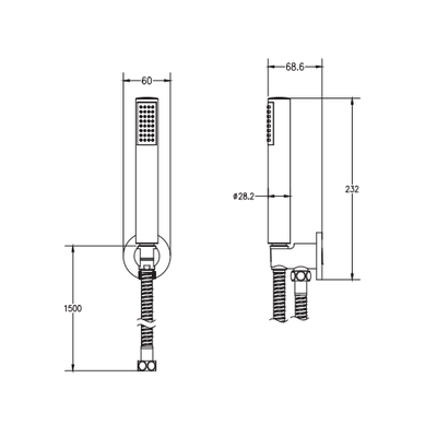 Gareth Ashton Hand Shower Set Brushed Nickel - Sydney Home Centre