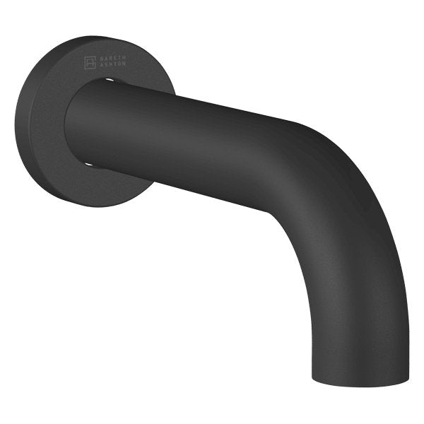 Gareth Ashton Lucia Curved Basin / Bath Spout 230mm Matte Black - Sydney Home Centre