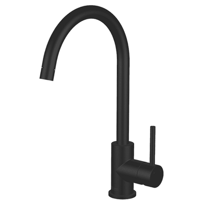 Gareth Ashton Lucia Goose Side Lever Mixer Matte Black - Sydney Home Centre