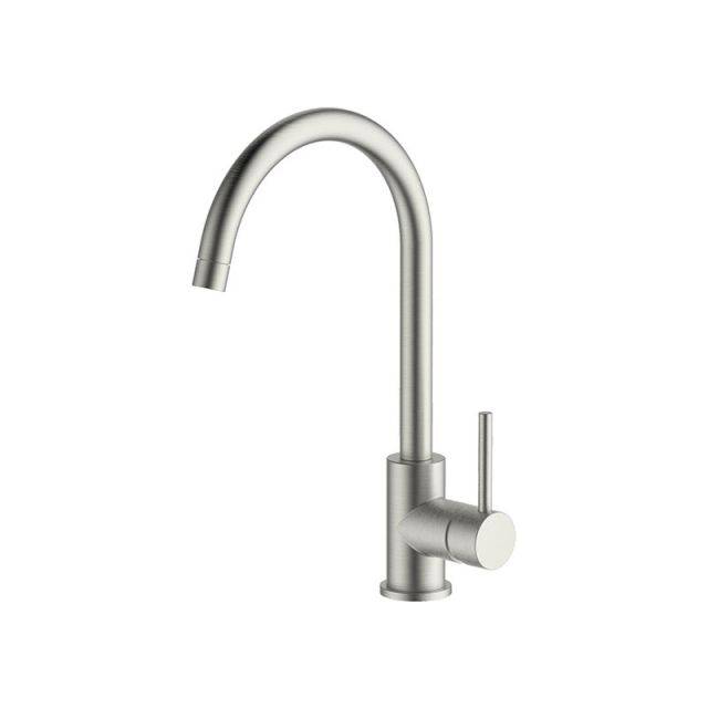 Gareth Ashton Lucia Goose Sidelever Mixer Brushed Nickel - Sydney Home Centre