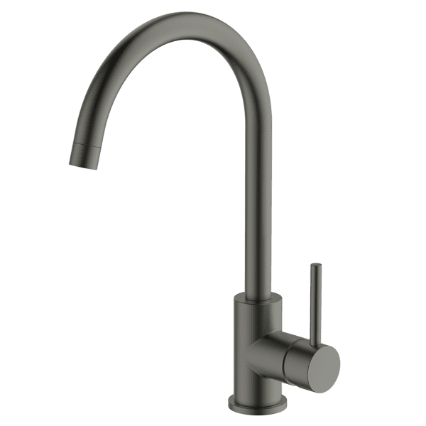 Gareth Ashton Lucia Goose Sidelever Mixer Gun Metal - Sydney Home Centre