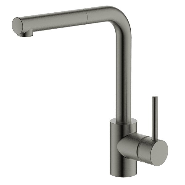 Gareth Ashton Lucia Sidelever Mixer With Pull Out Gun Metal - Sydney Home Centre