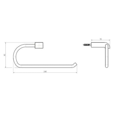 Gareth Ashton Park Avenue Guest Towel Ring Chrome - Sydney Home Centre