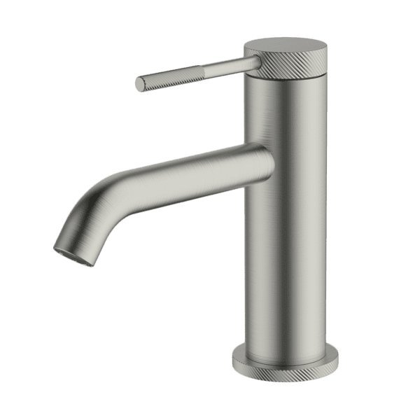 Gareth Ashton Poco Knurled Basin Mixer Brushed Nickel - Sydney Home Centre