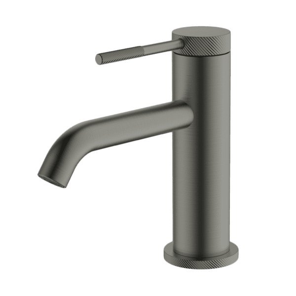 Gareth Ashton Poco Knurled Basin Mixer Gun Metal - Sydney Home Centre