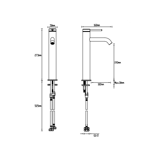 Gareth Ashton Poco Knurled High Basin Mixer Brushed Nickel - Sydney Home Centre