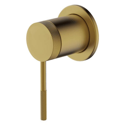 Gareth Ashton Poco Knurled Shower Mixer Brushed Brass - Sydney Home Centre