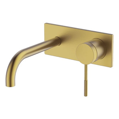 Gareth Ashton Poco Knurled Wall Basin / Bath Set 165mm Brushed Brass - Sydney Home Centre