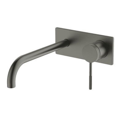 Gareth Ashton Poco Knurled Wall Basin / Bath Set 220mm Gun Metal - Sydney Home Centre