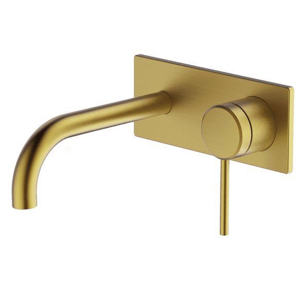 Gareth Ashton Poco Wall Basin / Bath Set 165mm Brushed Brass - Sydney Home Centre