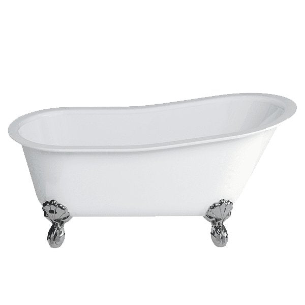 Gareth Ashton Romano Grande ClearStone Bath With Claw Feet White - Sydney Home Centre