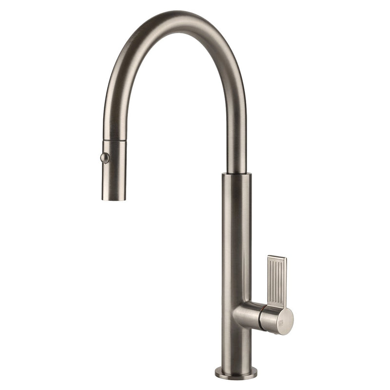Gessi Emporio Pull Out Dual Function Spray Kitchen Mixer Brushed Nickel - Sydney Home Centre