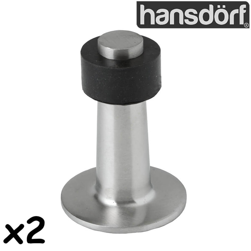 Hansdorf Heavy Duty Stainless Steel Floor Mounted Door Stopper (2 - Pack) Brushed Chrome - Sydney Home Centre