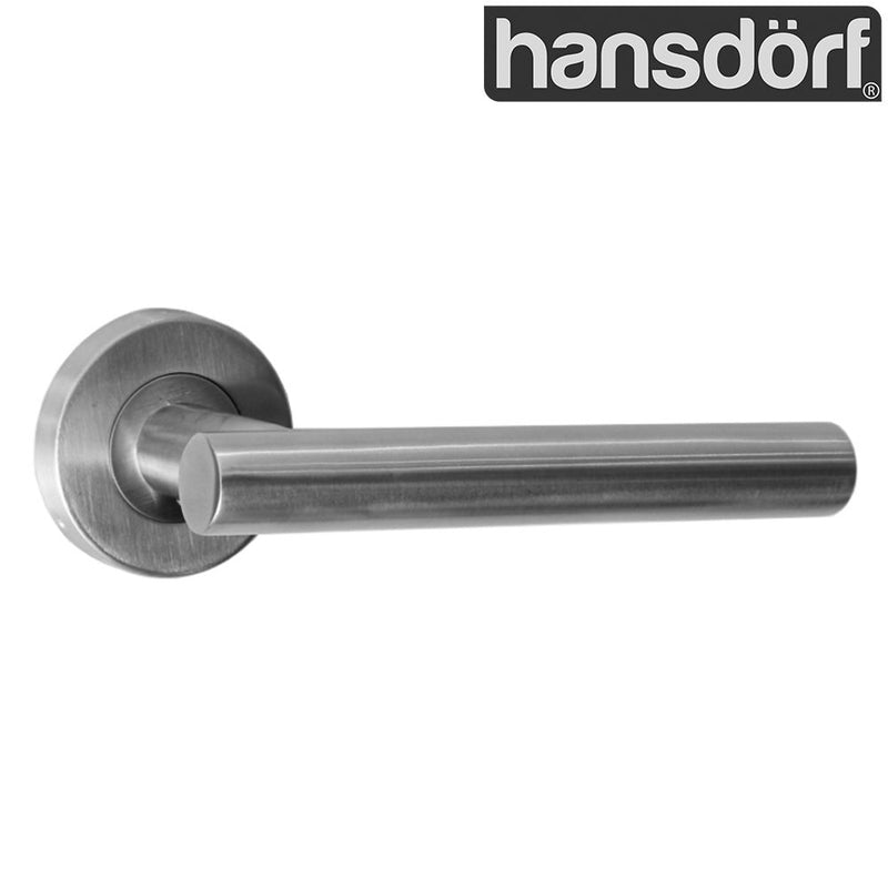 Hansdorf Jasmine Solid Stainless Steel Passage Door Lever Handle Kit Brushed Chrome - Sydney Home Centre