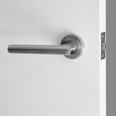 Hansdorf Jasmine Solid Stainless Steel Passage Door Lever Handle Kit Brushed Chrome - Sydney Home Centre