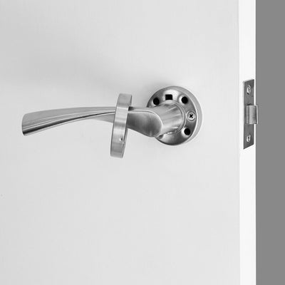 Hansdorf Kaiser Solid Stainless Steel Passage Door Lever Handle Kit Brushed Chrome - Sydney Home Centre