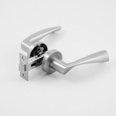 Hansdorf Kaiser Solid Stainless Steel Passage Door Lever Handle Kit Brushed Chrome - Sydney Home Centre