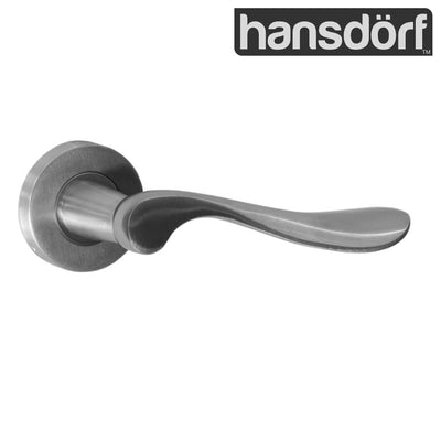 Hansdorf Royce Solid Stainless Steel Passage Door Lever Handle Kit Brushed Chrome - Sydney Home Centre