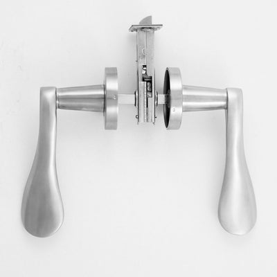 Hansdorf Royce Solid Stainless Steel Passage Door Lever Handle Kit Brushed Chrome - Sydney Home Centre